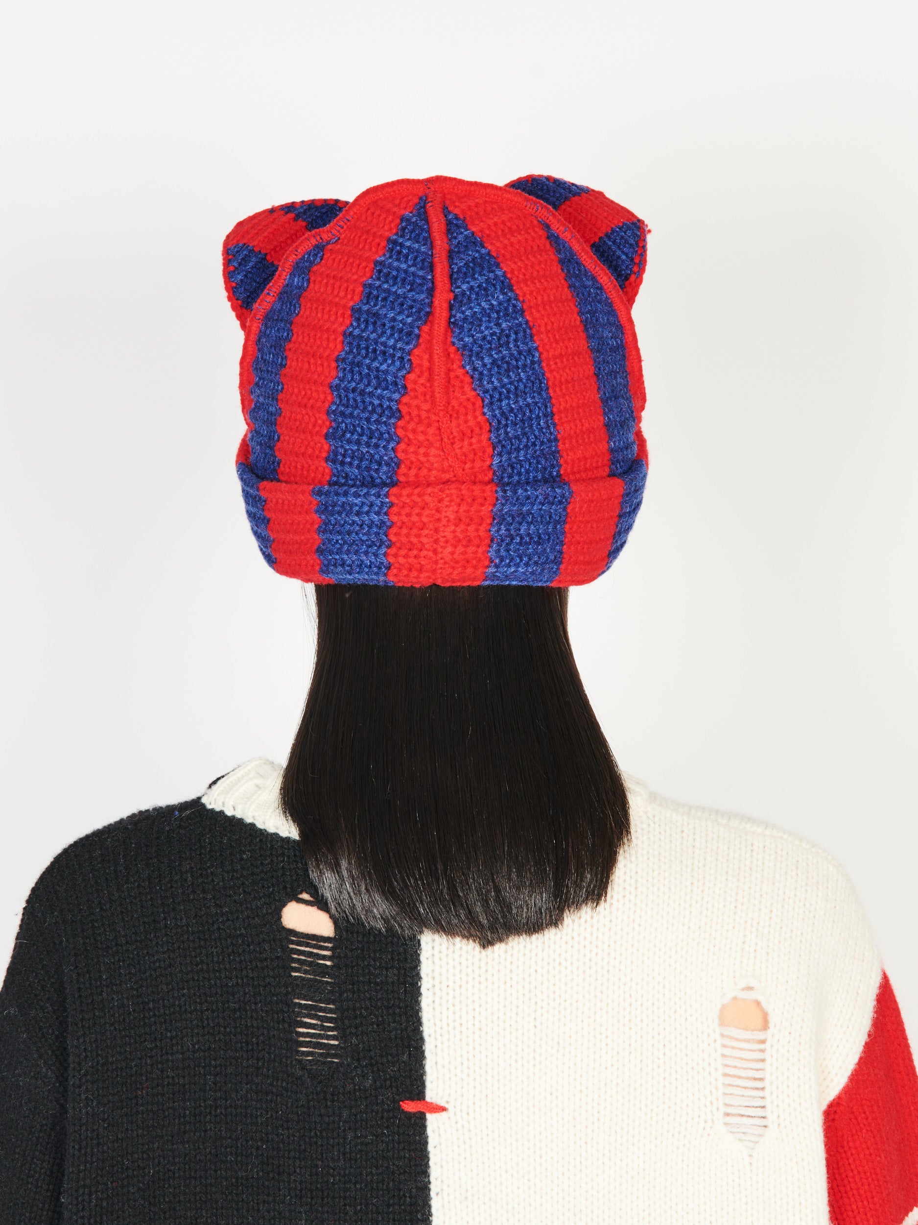 STRIPED EARS BEANIE | Charles Jeffrey LOVERBOY