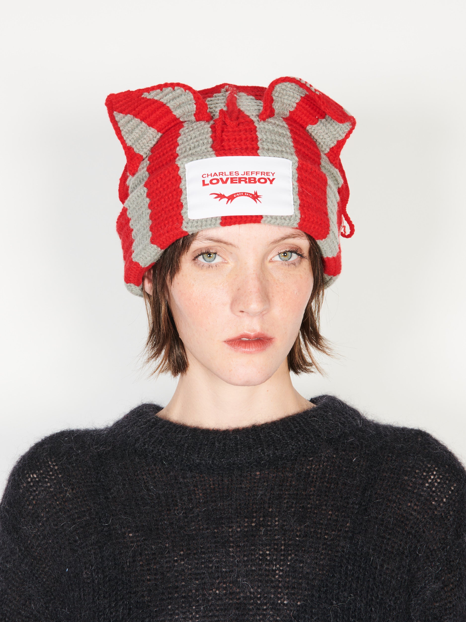 STRIPED EARS BEANIE | Charles Jeffrey LOVERBOY