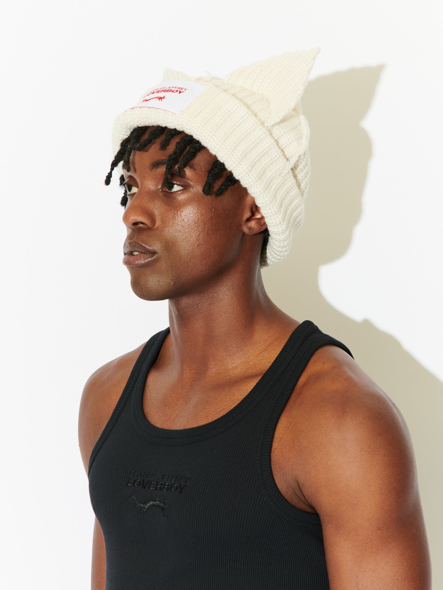 CHUNKY EARS BEANIE in ECRU