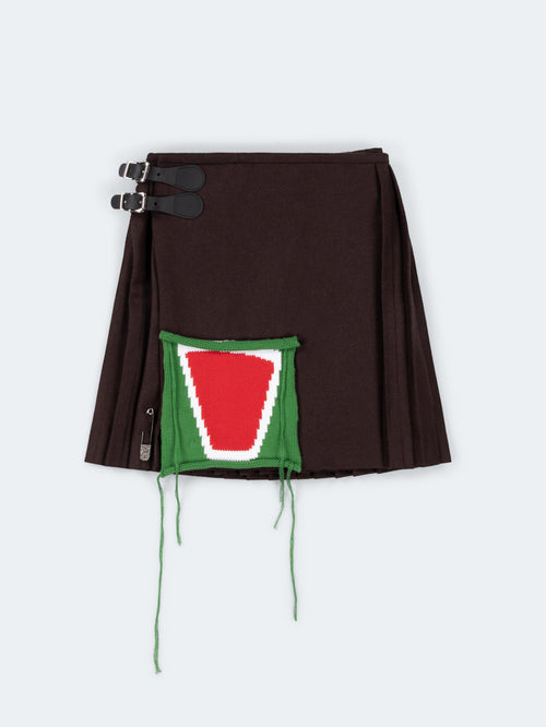 MINI KILT WITH KNIT PATCH | Charles Jeffrey Loverboy