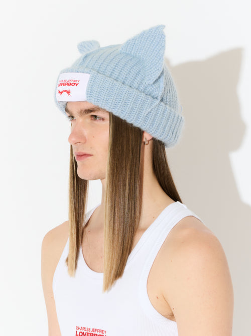CHUNKY EARS BEANIE EXCLUSIVE in SKY BLUE