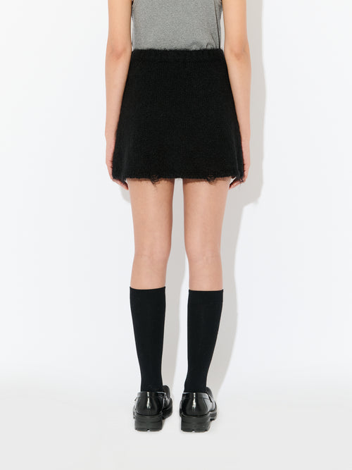 KNITTED MINI SKIRT in BLACK | Charles Jeffrey Loverboy