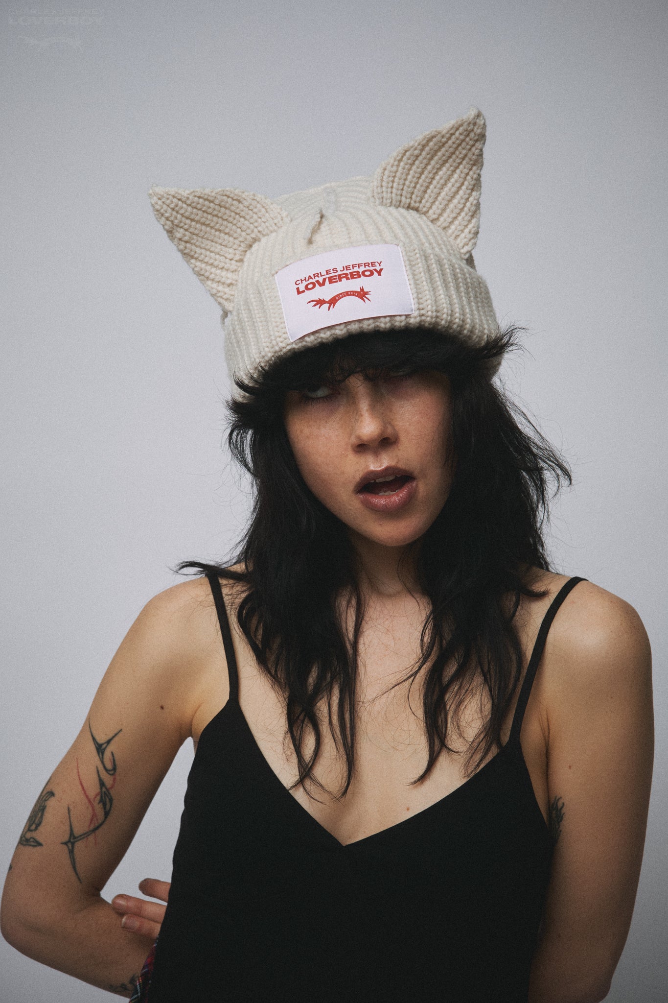 CHUNKY EARS BEANIE in ECRU