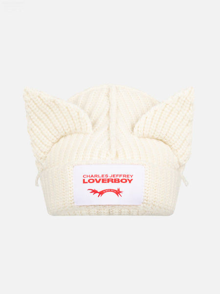 CHUNKY EARS BEANIE in ECRU – Charles Jeffrey Loverboy