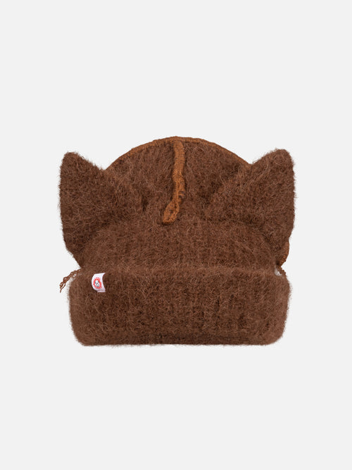 ALPACA CHUNKY EARS BEANIE in BROWN