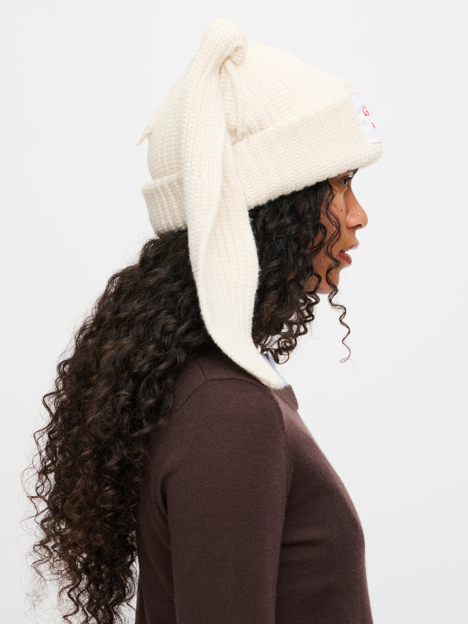 CHUNKY EARS BEANIE in ECRU