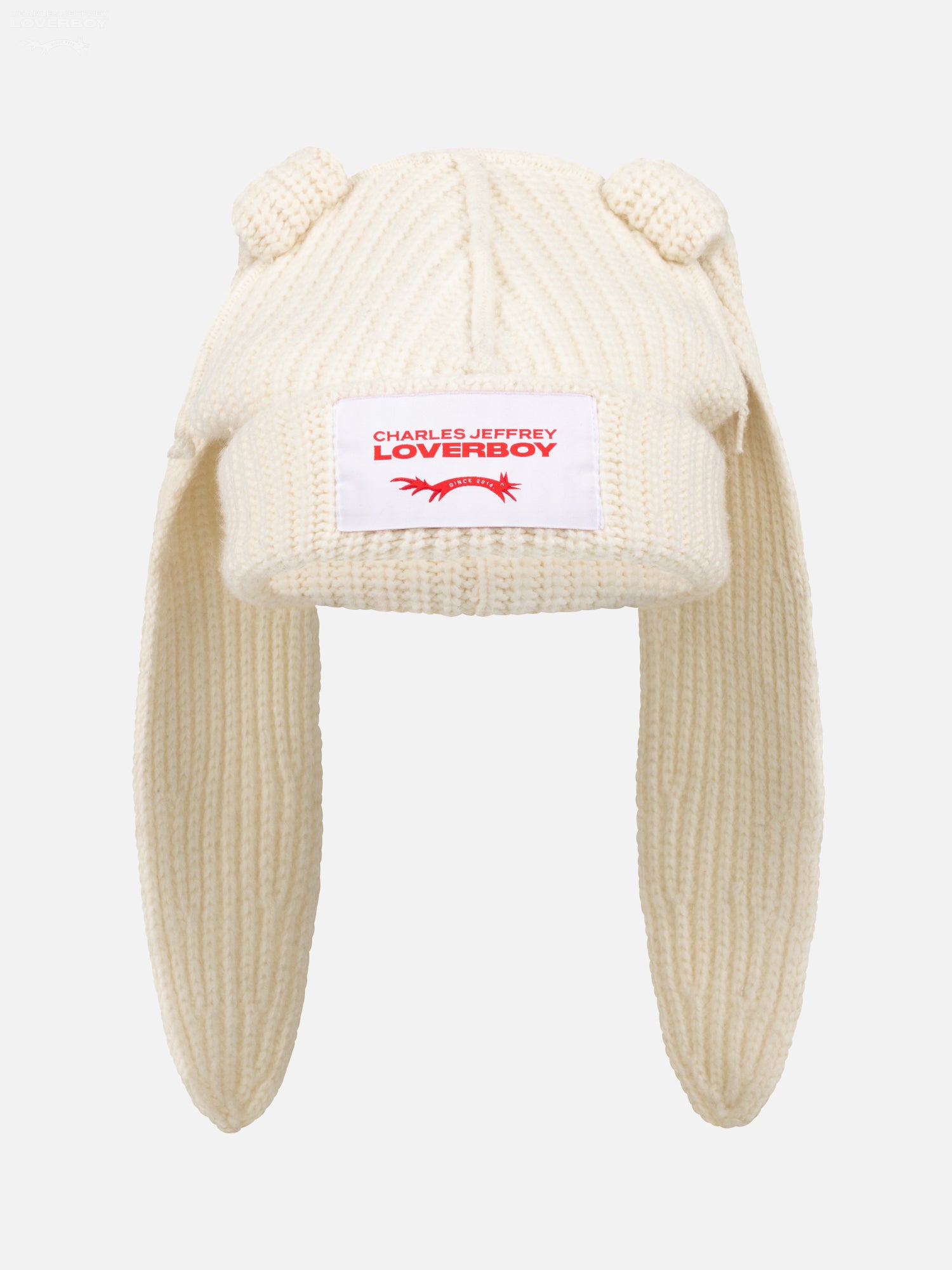 CHUNKY RABBIT BEANIE in ECRU