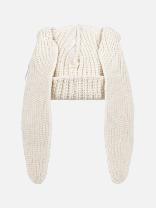 CHUNKY RABBIT BEANIE in ECRU | Charles Jeffrey Loverboy