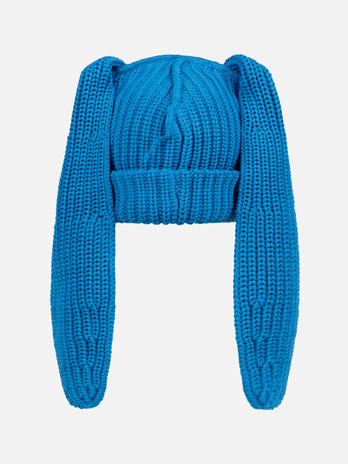 CHUNKY RABBIT BEANIE in LIGHT BLUE
