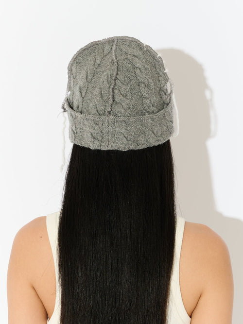 LOVERBOY CABLE BEANIE in GREY