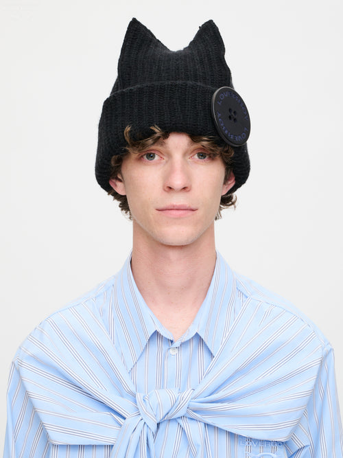 BOX BEANIE in BLACK | Charles Jeffrey Loverboy