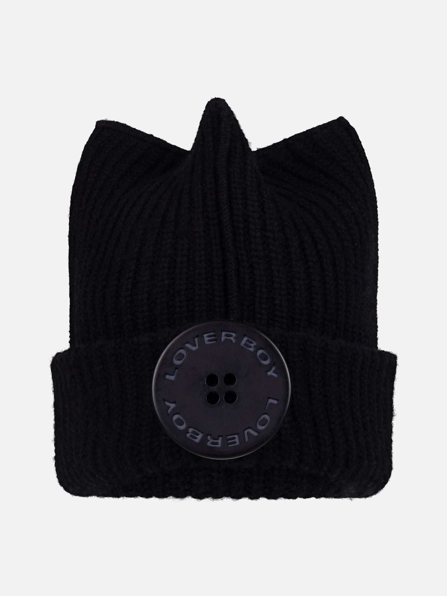 CHUNKY PUNK EARS BEANIE in BLACK