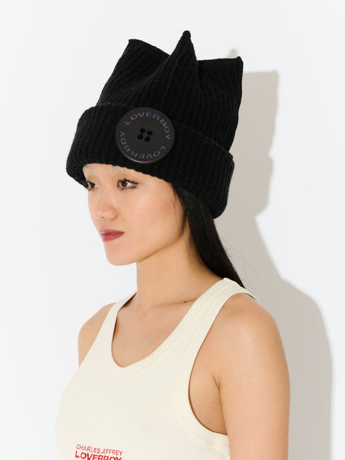 BOX BEANIE in BLACK