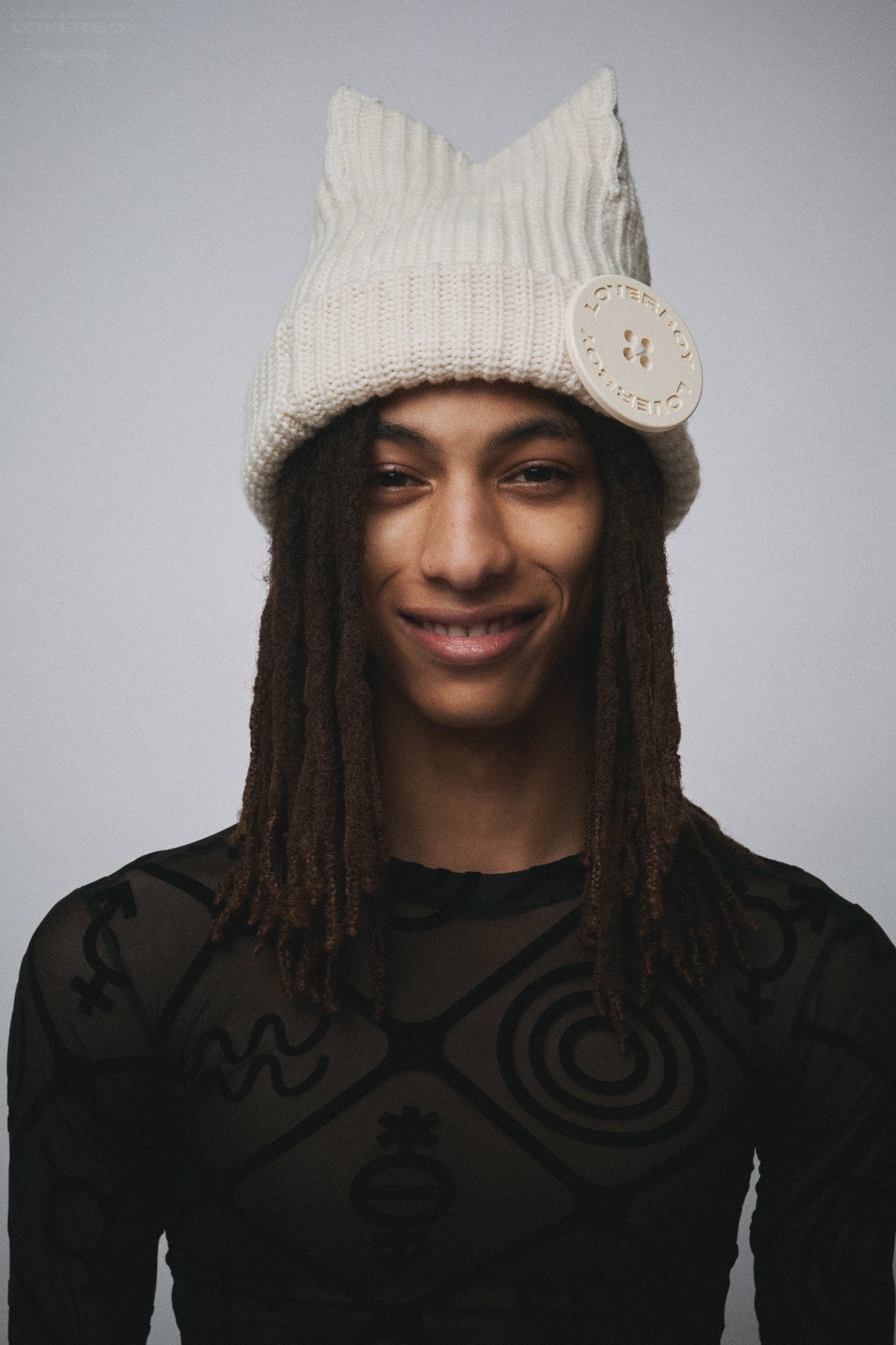 BOX BEANIE in ECRU