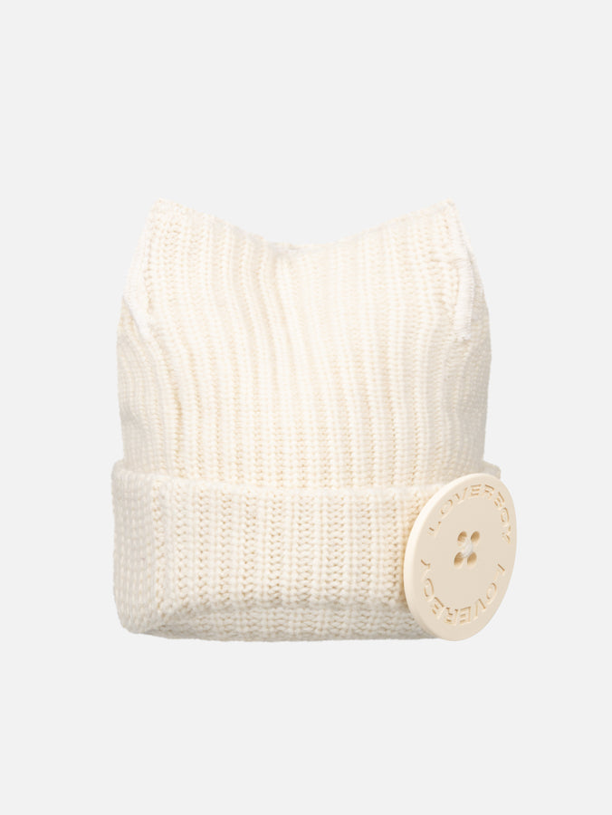 BOX BEANIE in ECRU