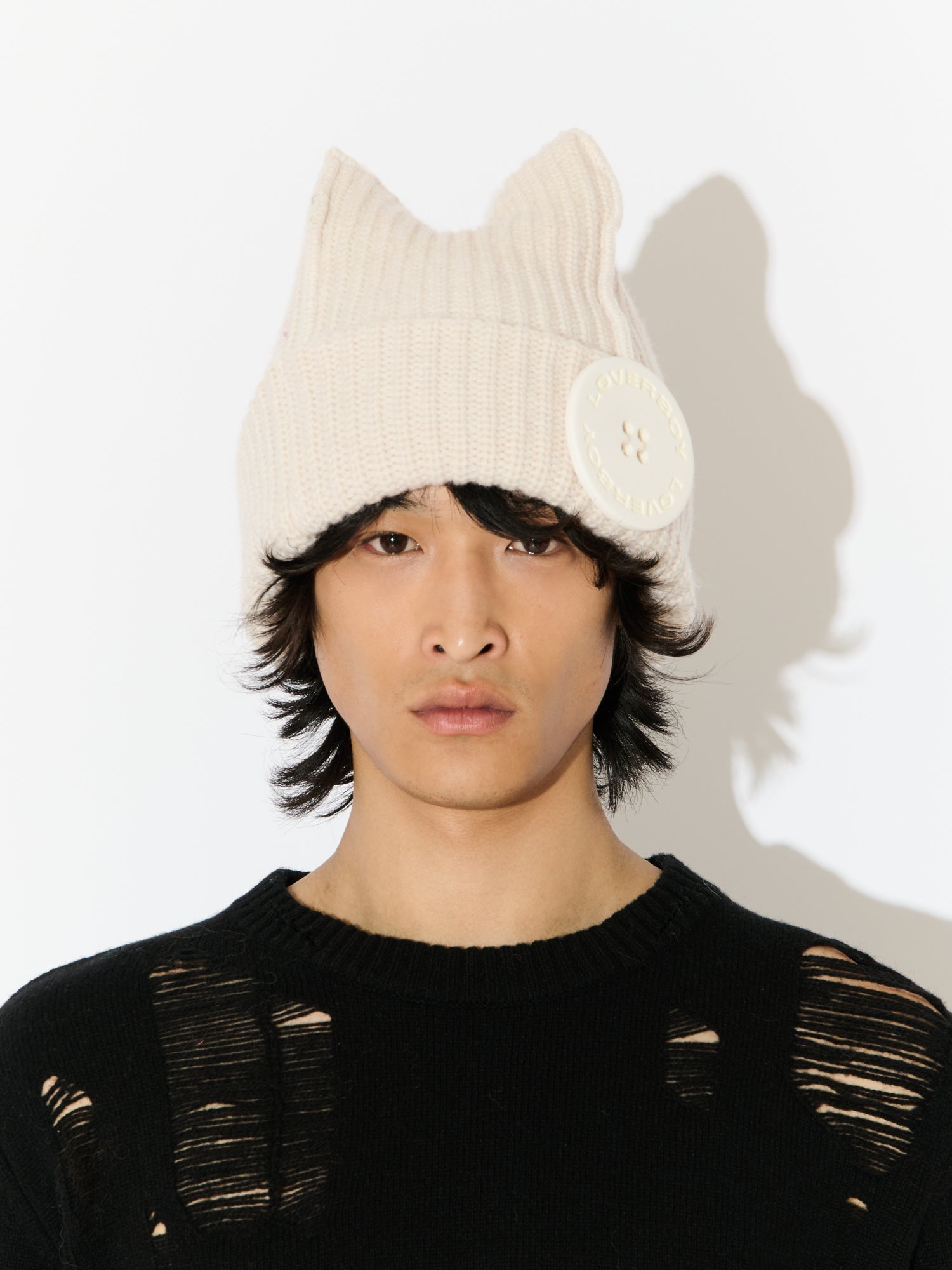CHUNKY EARS BEANIE in ECRU