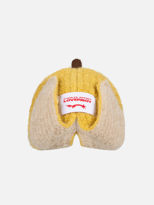 MOHAIR CHUNKY BANANA BEANIE in YELLOW ECRU | Charles Jeffrey Loverboy