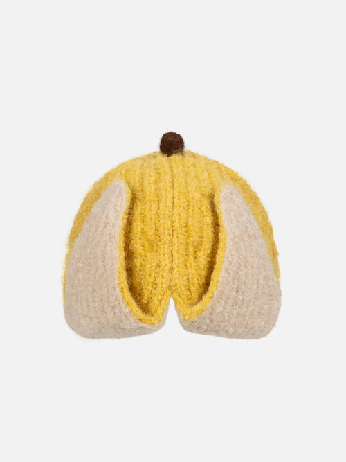 MOHAIR CHUNKY BANANA BEANIE in YELLOW ECRU | Charles Jeffrey Loverboy