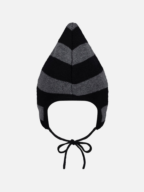 SPIKE BONNET in BLACK GREY STRIPE | Charles Jeffrey Loverboy