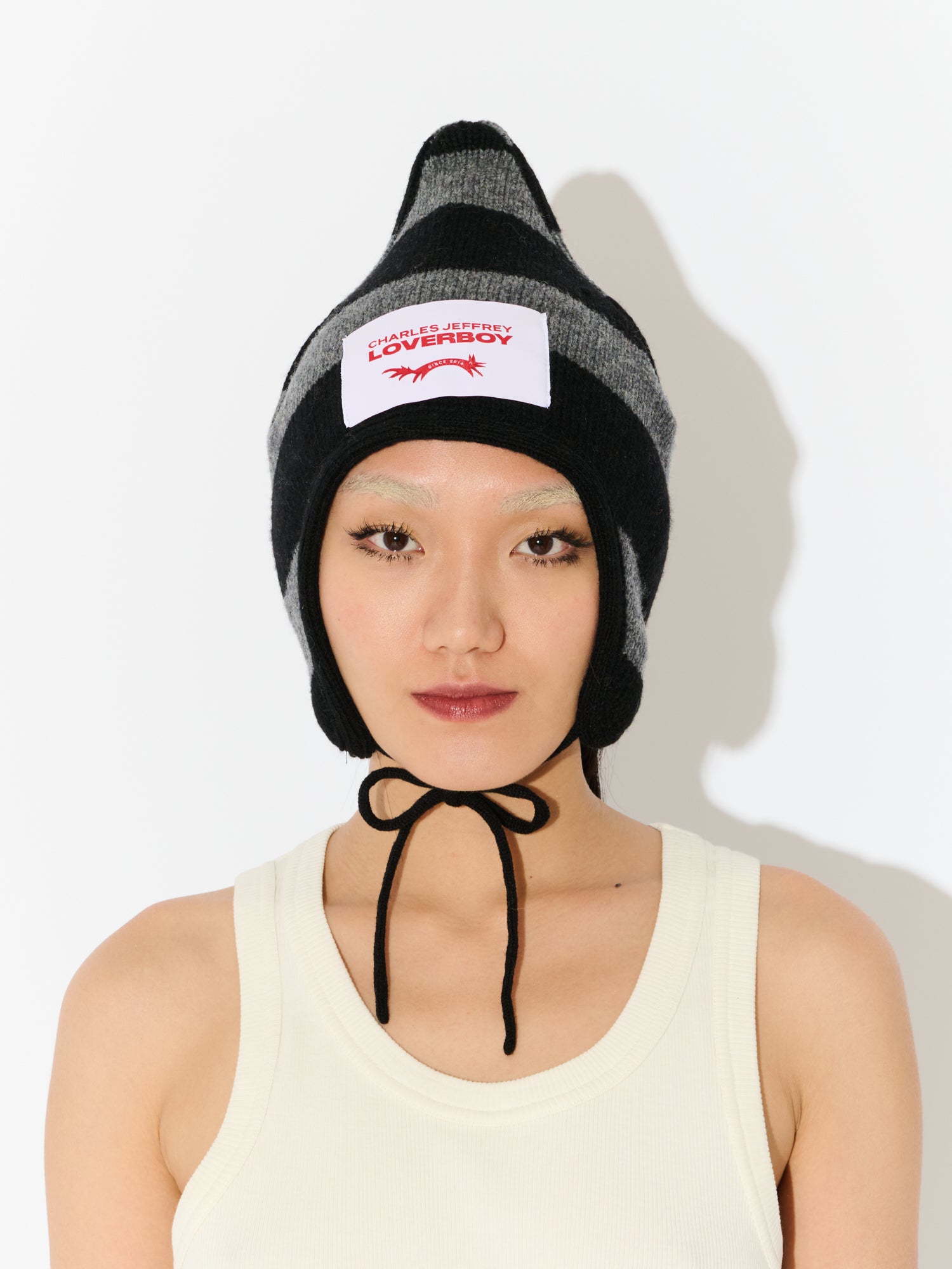 SPIKE BONNET in BLACK GREY – Charles Jeffrey Loverboy