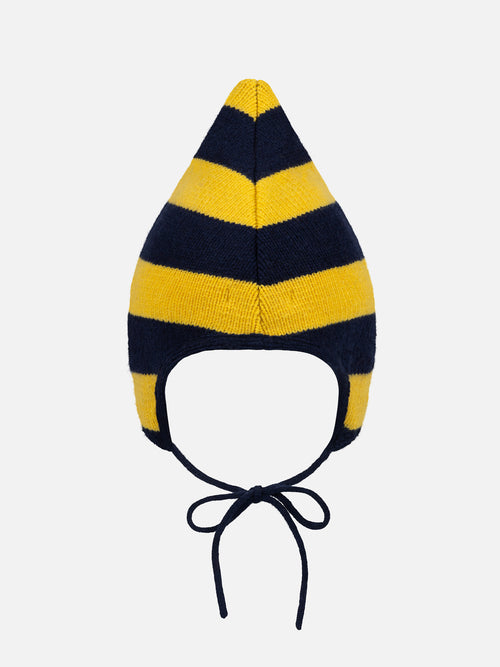 SPIKE BONNET in YELLOW NAVY BLUE STRIPE | Charles Jeffrey Loverboy