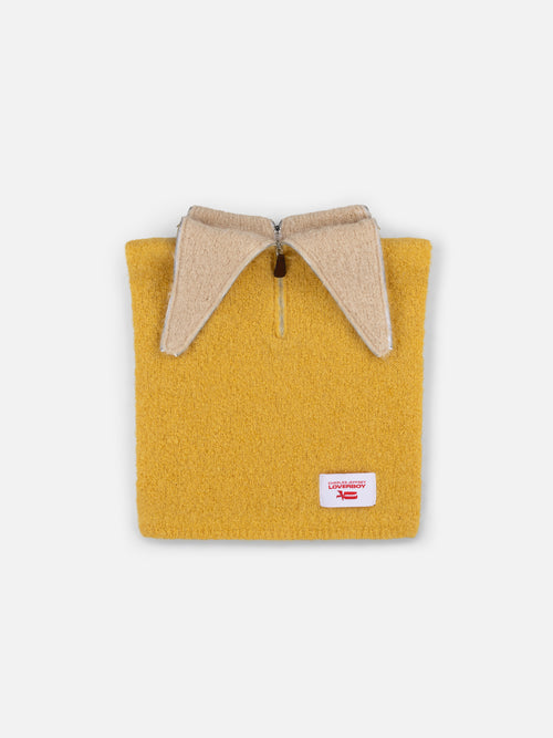 MOHAIR BANANA BIB in YELLOW ECRU | Charles Jeffrey Loverboy