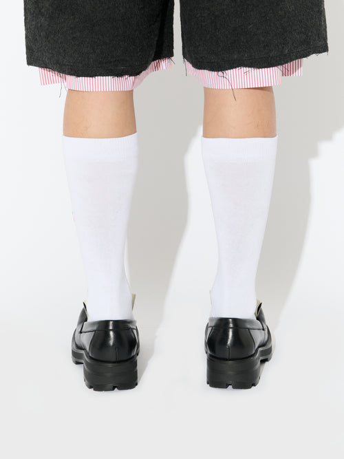 BANANA MOCCASIN MOGGIES in BLACK WHITE