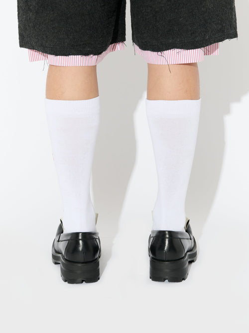 BANANA MOCCASIN MOGGIES in BLACK WHITE