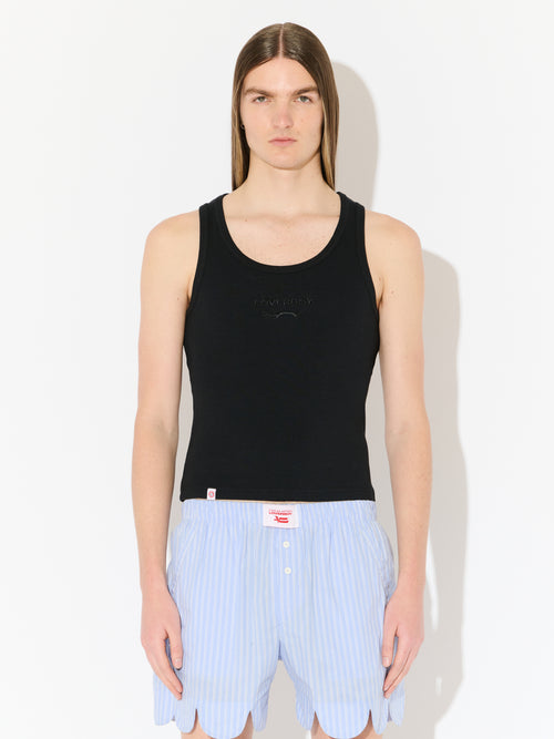 LOGO TANK TOP in BLACK | Charles Jeffrey Loverboy