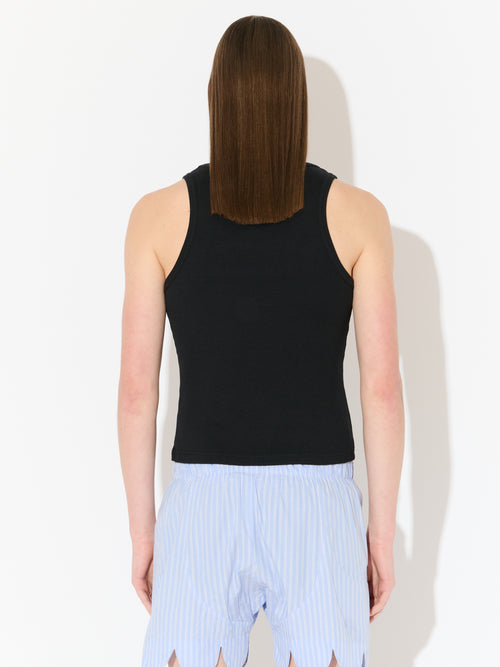 LOGO TANK TOP in BLACK | Charles Jeffrey Loverboy