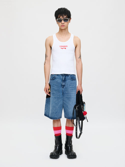 LOGO TANK TOP in WHITE RED