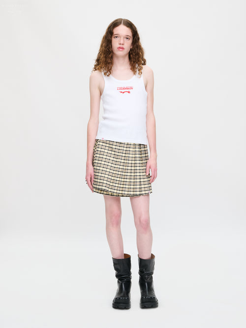 LOGO TANK TOP in WHITE RED