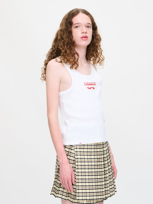 LOGO TANK TOP in WHITE RED