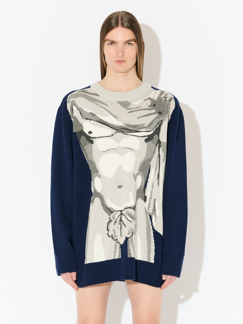 SEXY BUST JUMPER in BLUE | Charles Jeffrey Loverboy