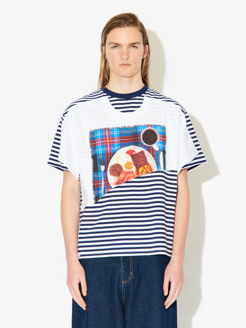 AULD HAG DOUBLE TEE in BLUE | Charles Jeffrey Loverboy