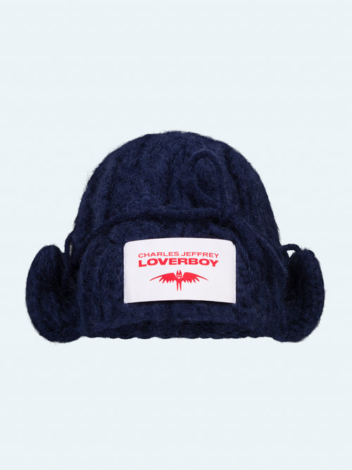 CHUNKY AVIATOR HAT in BLUE | Charles Jeffrey Loverboy