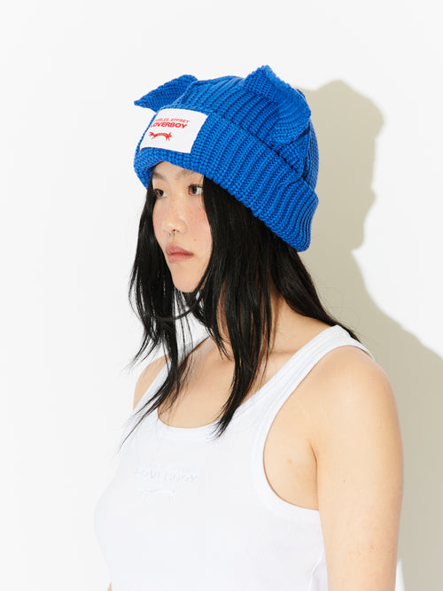 CHUNKY EARS BEANIE in BLUE