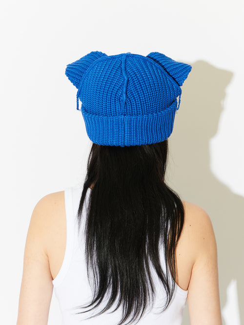 CHUNKY EARS BEANIE in BLUE