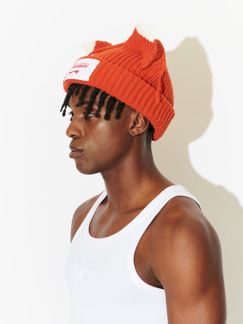 CHUNKY EARS BEANIE in ORANGE