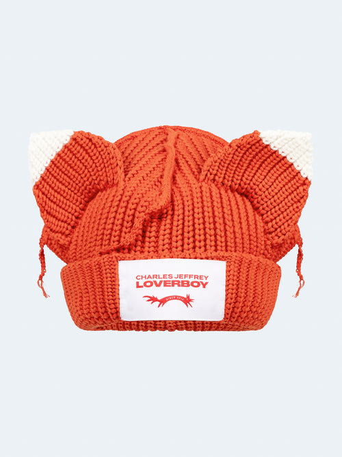 CHUNKY EARS BEANIE in ORANGE | Charles Jeffrey Loverboy