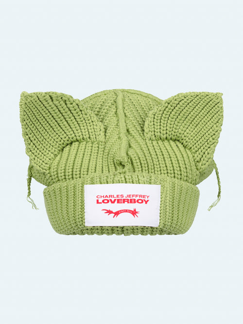 CHUNKY EARS BEANIE in GREEN | Charles Jeffrey Loverboy