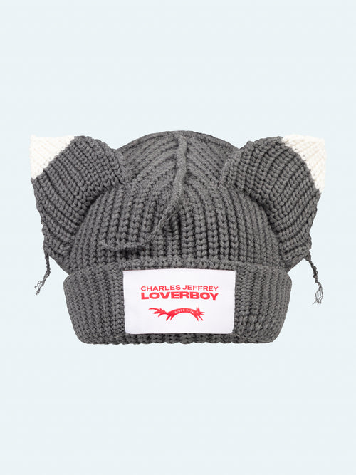 CHUNKY EARS BEANIE in RACCOON | Charles Jeffrey Loverboy