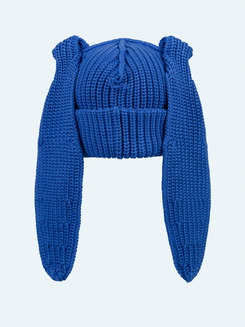 CHUNKY RABBIT BEANIE in BLUE | Charles Jeffrey Loverboy