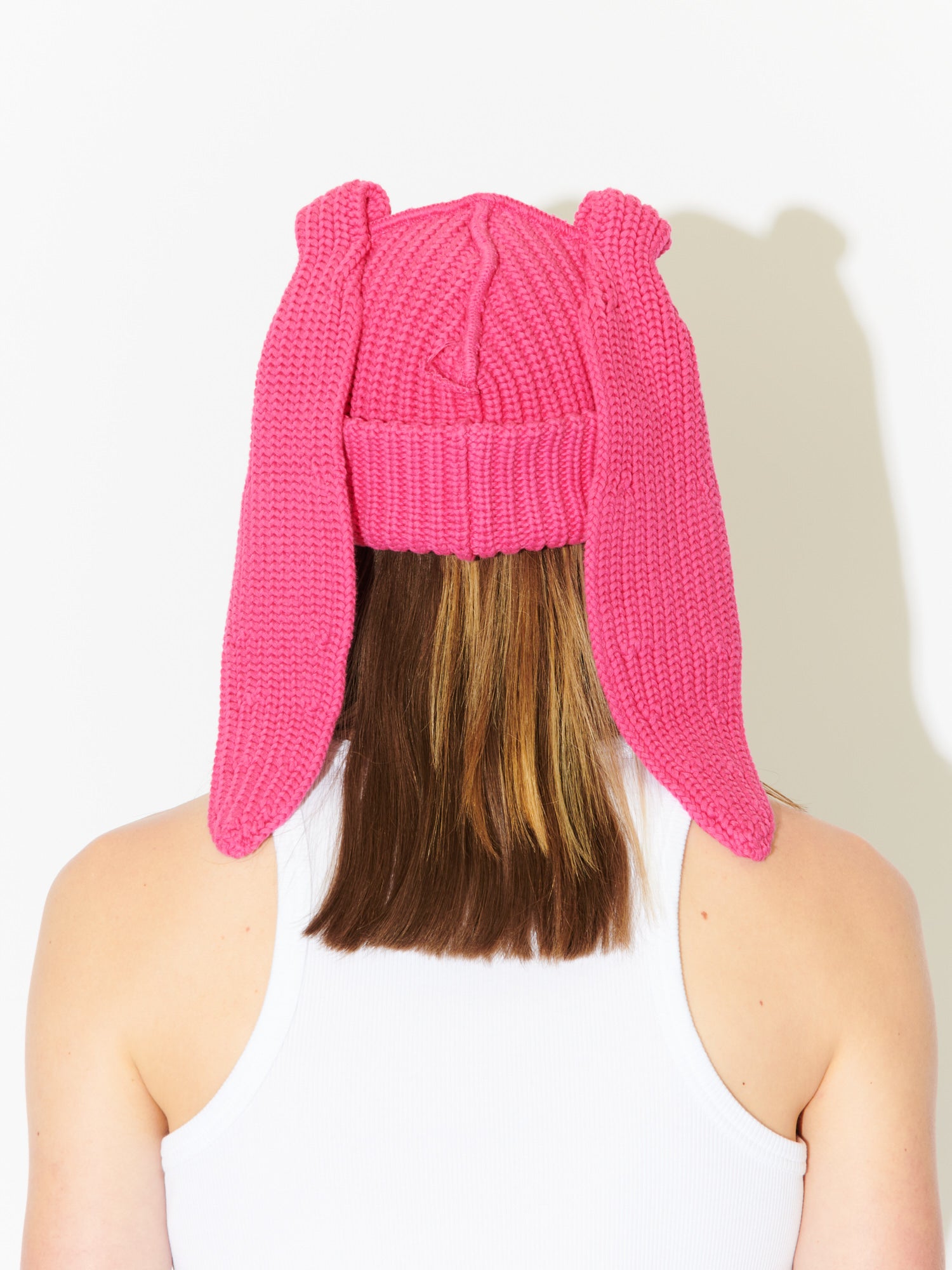 CHARLES JEFFREY ベレー帽 ピンク CHUNKY RABBIT BEANIE in PINK