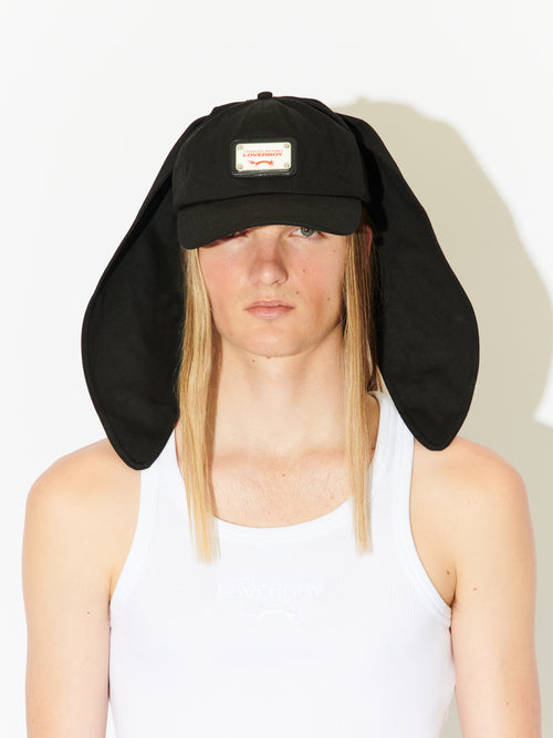 RABBIT EARS CAP in BLACK