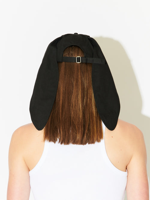 RABBIT EARS CAP in BLACK