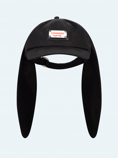 RABBIT EARS CAP in BLACK | Charles Jeffrey Loverboy