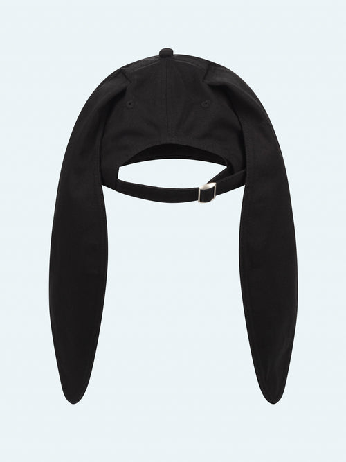 RABBIT EARS CAP in BLACK