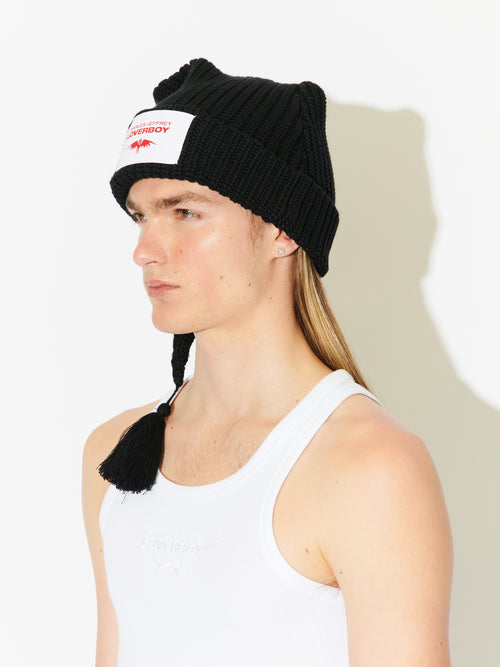 SLOPPY GIUSEPPE BEANIE in BLACK