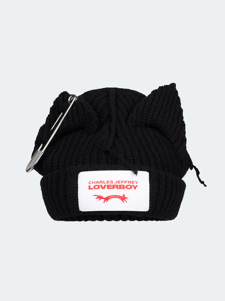 Charles Jeffrey Loverboy Chunky Ears Beanie Black / FedEx | eBay
